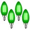 Luxrite B11 LED Green Light Bulbs 4.5W 40W Equivalent Colored Glass E12 Candelabra Base, 4PK LR21742-4PK - alternate 1